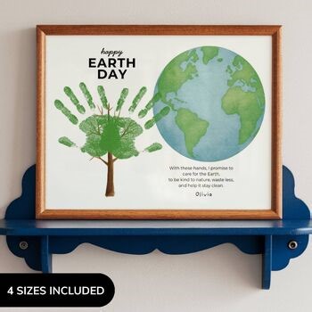 Earth Day Craftivity, Handprint Craft Kindergarten, Planet Promise Art Project