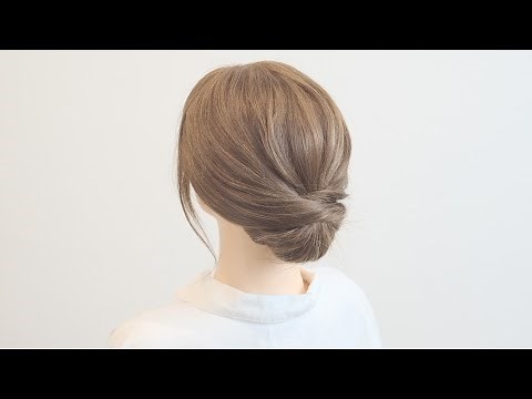 [シニヨンの作り方]ミディアムヘアのシニヨンまとめ髪