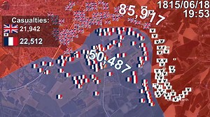 Battle of Waterloo Minute by Minute In 60 Seconds credit: Mapsinanutshell (Youtube) | Brilliant Maps