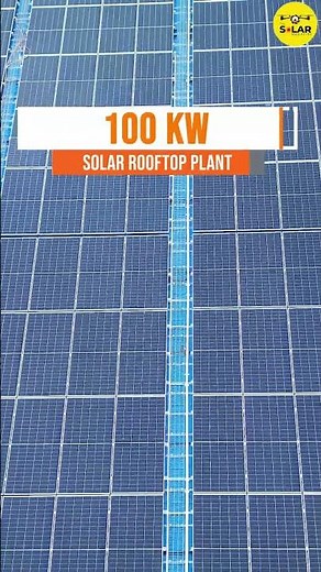 100 KW Rooftop Solar Installation | Waaree Solar Panel | Aerial View