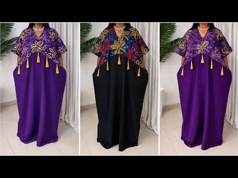 How to Cut & Sew a Luxury plain and Ankara Kaftan (Easy Step-by-Step Tutorial)