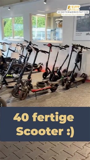 40 scooters ready for collection - 60 still need to be repaired 😅😅