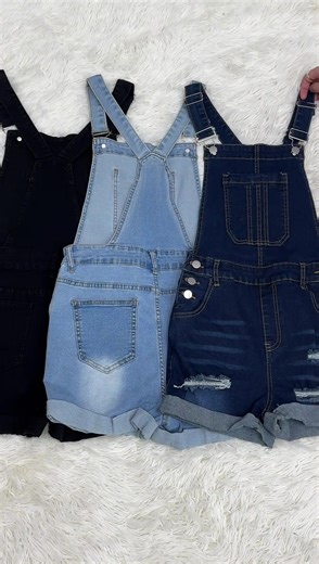 Trendy Denim Suspender Romper for Summer