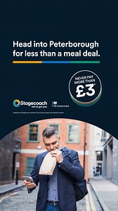 2.1K views | Hungry for savings? Head into Peterborough by bus and never pay more than £3 for a single journey. | Stagecoach | Facebook