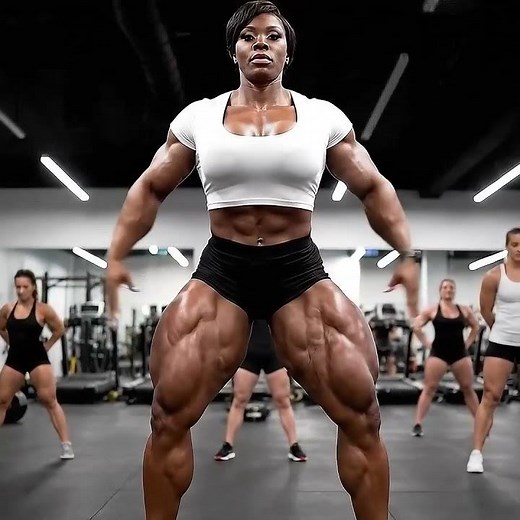 Muscle Goddess Dancing in the Gym – Power in Motion 💪🔥
