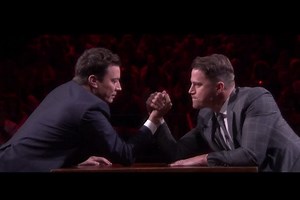 Channing Tatum and Jimmy Fallon Put High Stakes on Their Arm-Wrestling Match (Video)
