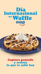 Si hay un día para festejar tu amor a los waffles, ¡es hoy 🧇! Y si hay un lugar para hacerlo, ¡es IHOP 😏! Toma un screenshot, ordena tu fav y disfruta el #InternationalWaffleDay con nosotros. | IHOP México