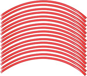 Reflective Wheel Rim Stripe Decal Sticker for 16-19 inch Rim Size Universal Car Motorcycle Wheel Reflective Pinstripe Decal Tape Sticker Decoration Film (Orange)