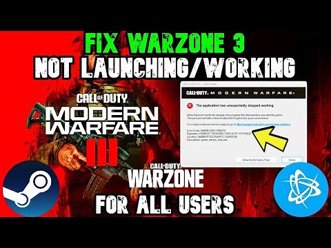How to fix Warzone 3 Crashing & Not Launching ( Easy FIX ) - ✅*NEW UPDATE*