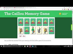 caillou matching game sprout