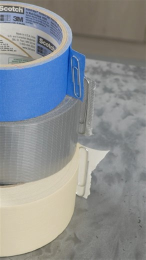 49K views · 64 reactions | Tired of wasting time looking for the end of your tape roll? A simple paper clip trick keeps it easy to find and saves you the hassle every time. #diy #familyhandyman #handyhints #tooltips #homeprojects | Family Handyman | Facebook