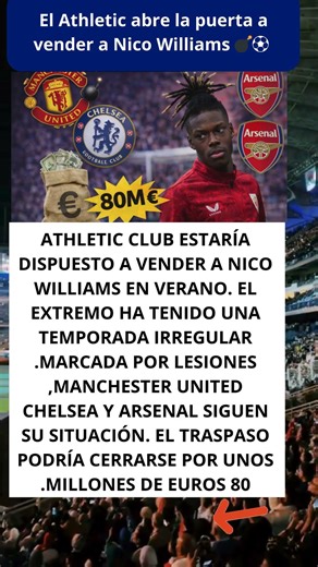 El Athletic abre la puerta a vender a Nico Williams 💣⚽