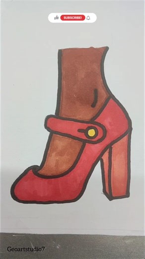 Easy Boot Drawing👠#easy #easydrawing #drawing #art#boot #sketch #shorts #youtubeshorts