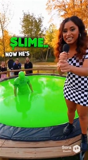We Filled a Trampoline With 1,000 Liters of SLIME! 😱