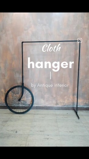 Creating home decor products by utilizing different useless materials is the basic concept of Antique interior. This time we have created a cloth hanger by upcycling an old cycle wheel and some industrial pipes. This hanger is designed not just to provide you the space for managing clothes but also to add some cool and a fantastic element to enhance the interior of your space. This hanger is available in both white and black colours so that can match with your existing interior theme. And is des