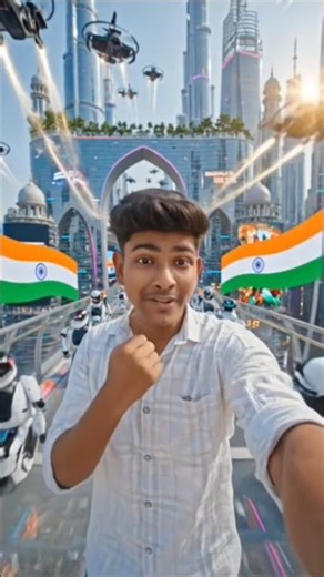 “Future India 2050 😱🇮🇳 | Flying Cars, AI Robots & Smart Cities | Scene 1” #trendingshorts #indian