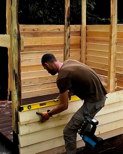 Building a Stunning Wooden Shower Cabin in the Forest | DIY & Crafts