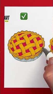 Easy drawing DIY 🍓✍️ Raspberry tart 😍 #tutorial #easymethod #drawing #raspeberry #tart #foryou