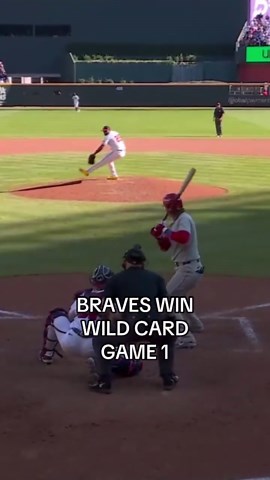 WHAT A START TO THE POSTSEASON Game 1 goes to the Braves! #mlb #braves #baseball @Atlanta Braves