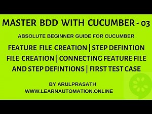BDD | Cucumber | 03 | First BDD Test | Write a feature file & Step definition file | Tamil