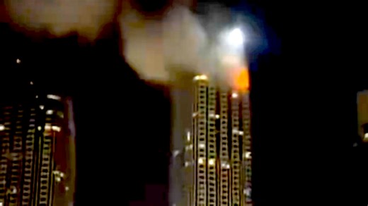 Dubai's Downtown Near Creek Harbour Hit By Iranian Drone, Fire Engulfs High-Rise Building – Video