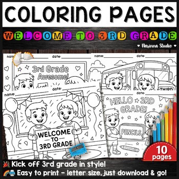 Welcome to Third Grade Coloring Sheet | Fun First Week Back Activity