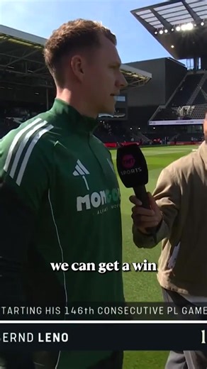 Bernd Leno is keen to use Fulham’s strong home form to help in their final push for Europe 💪 #football #leno #fulham #europe