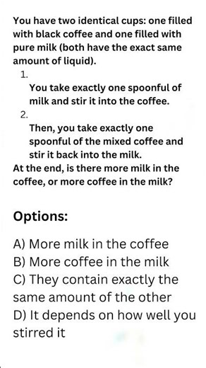 The Coffee & Milk Paradox!