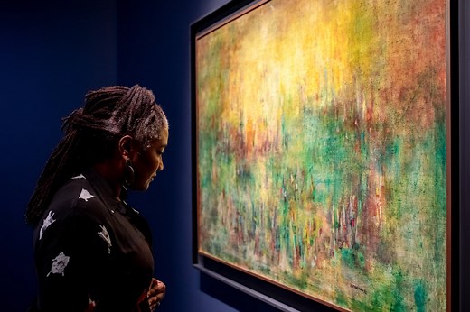 Artist Norman Lewis was a Renaissance man – a lover of art, jazz, literature and language – a rebellious and imaginative spirit who stood as a critical member of Abstract Expressionism, alongside his more recognized contemporaries Jackson Pollock, Willem de Kooning, Mark Rothko, Clyfford Still and Barnett Newman. His painting ‘Evening Rhapsody’, appearing at auction for the first time in our 12 May marquee Contemporary Art auction in NYC, is an exuberant progression of color painted at the apex