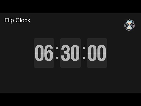 6 Hour 30 Minute Timer ⏱️ Flip Clock Countdown | Aesthetic Study & Focus Timer - ChronoFlow