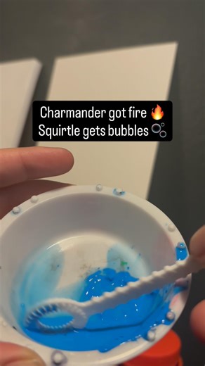 Painting Squirtle with a Bubble Wand 🫧 #artshorts #experimentalart #artprocess #pokemon #painting