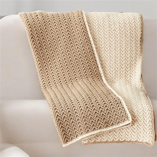 Crochet Lap Blanket Pattern PDF Easy Textured Throw Digital Download - Etsy