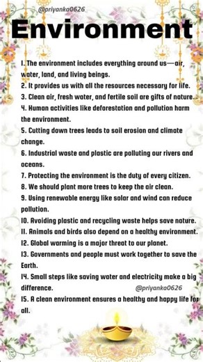 Essay on environment in english