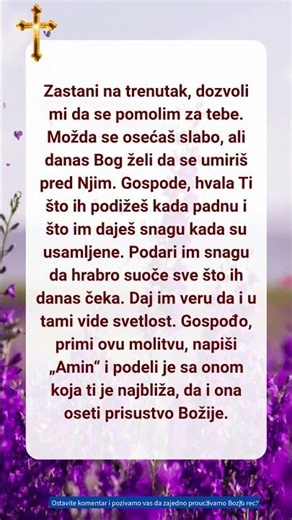Zastani na trenutak, dozvoli mi da se pomolim za tebe.