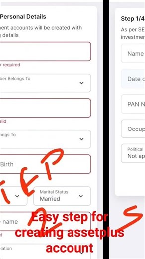 Assetplus | how to create assetplus account | easy steps| Mutual fund app.