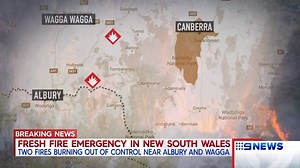 5.9K views · 48 reactions | #NSWBushfires: There are more than 100 fires burning across the state, with two recently upgraded to EMERGENCY level near Wagga Wagga. Latest: 9Soci.al/dfQt30q5y5Q #9News | 9 News Sydney | Facebook
