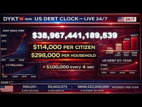 US Debt Clock LIVE — America’s National Debt Rising in Real Time 🇺🇸💰