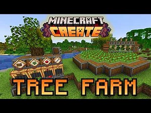 The 3 Easiest Early Game TREE FARMS In The CREATE MOD!!!