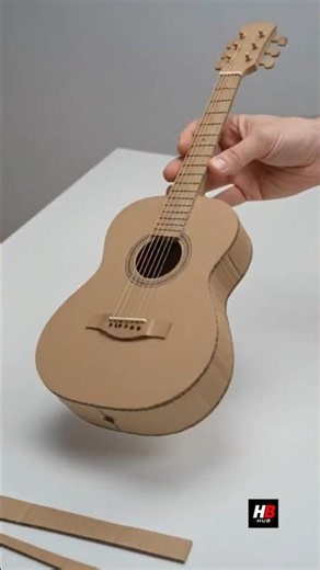 You Won't Believe This Guitar Is Made of Cardboard! 🎸📦 #shorts