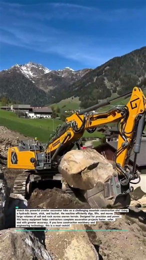 Extreme Excavator Power on Mountain Terrain! #excavator #construction #heavyequipment