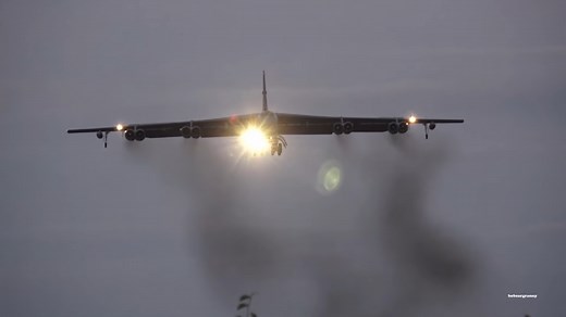 B-52 bombers touch down at RAF Fairford for strategic deployment