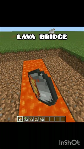automatic Lava Bridge hack🤫 #minecraft #shortvideo