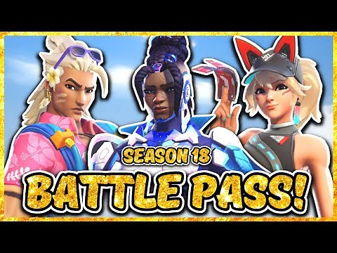 ALL SEASON 18 BATTLE PASS SKINS AND ITEMS IN OVERWATCH 2