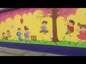 Como pintar murales infantiles ideas para decorar guarderias niños jugando