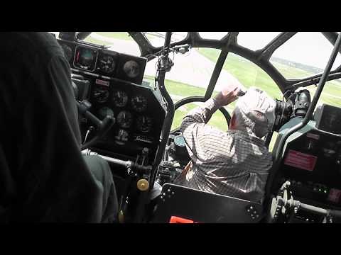 B-29 (FiFi) Cockpit Video of Final Approach and Landing