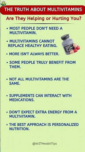 The Truth About Multivitamins: Are They Worth Taking? | Doctor Explains | Dr. ZT's Health Tips