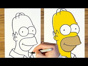 How to draw Homer Simpson | The Simpsons drawing tutorial