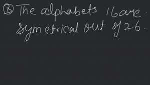 Out of the 26 capital letters, which are that are symmetrical a... | Filo