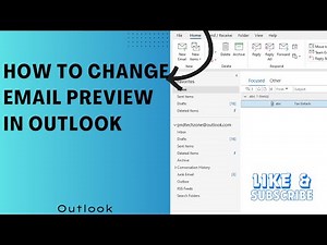 How To Change Email Preview In Outlook #outlook #outlooktips #outlookbusiness