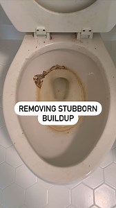One of my favorite products to use for stubborn toilet buildup is @barkeepersfriend MORE Cleaner. It removes calcium, rust, limescale and more. I followed up with a heavy duty scouring stick. As long as you keep the stick wet, it wont scratch the surface. I’m using the 4mil powder free gloves from @goldenprotectiveservices #toiletcleaning #toiletcleaner #barkeepersfriend #scouringstick | Zapata’s Cleaning Services